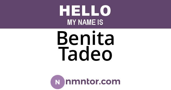 Benita Tadeo