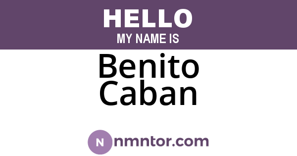 Benito Caban