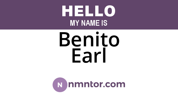Benito Earl