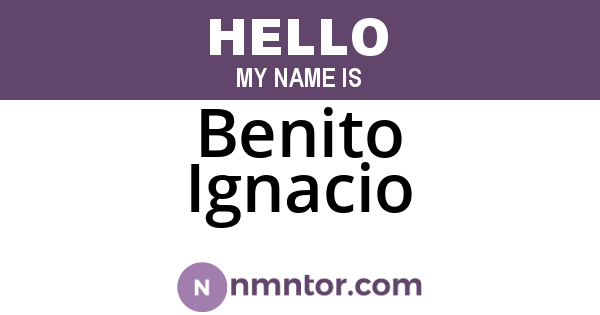 Benito Ignacio