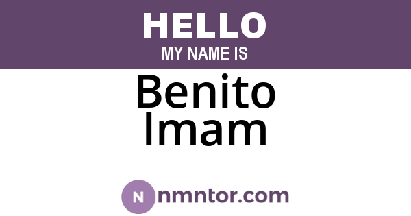Benito Imam
