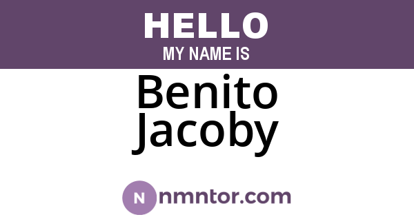 Benito Jacoby