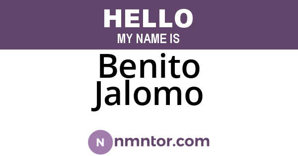 Benito Jalomo