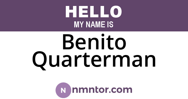Benito Quarterman