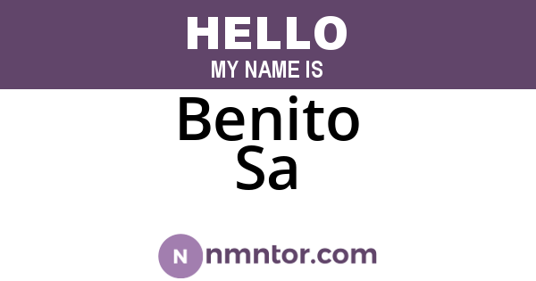 Benito Sa