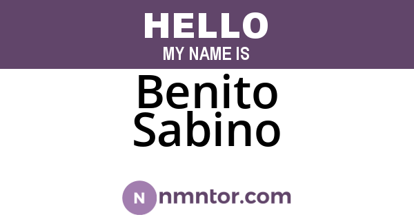 Benito Sabino