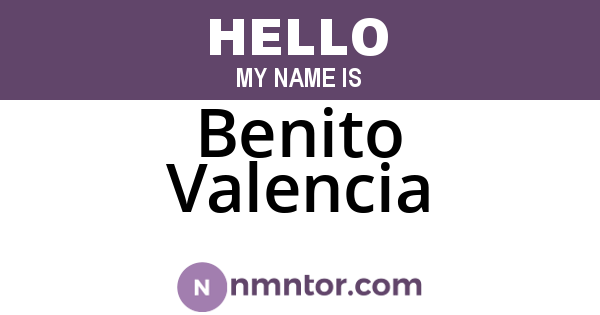 Benito Valencia