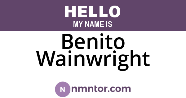 Benito Wainwright