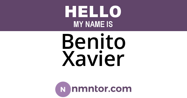 Benito Xavier