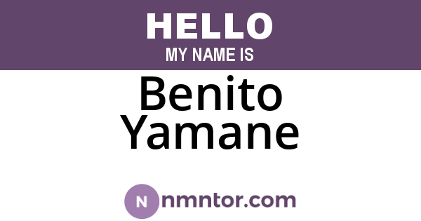 Benito Yamane