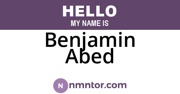 Benjamin Abed