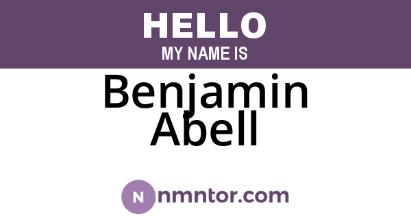 Benjamin Abell