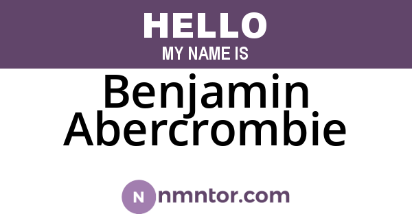 Benjamin Abercrombie
