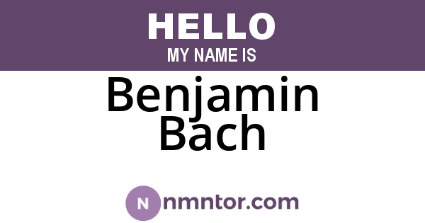 Benjamin Bach