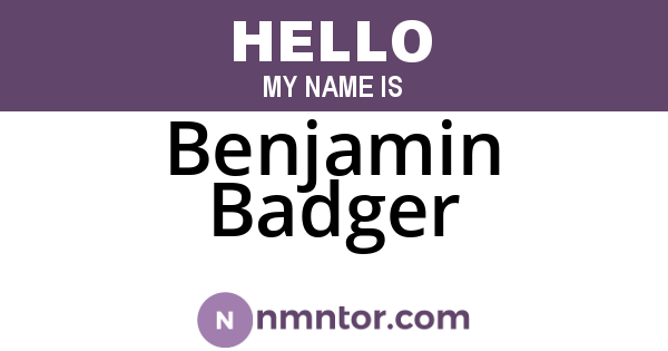 Benjamin Badger