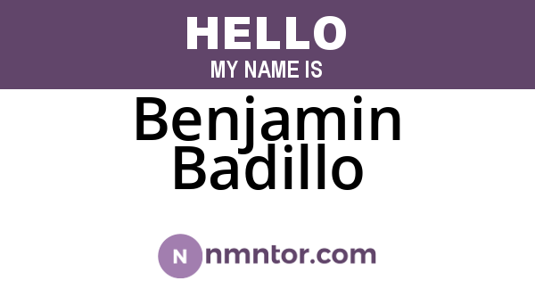 Benjamin Badillo