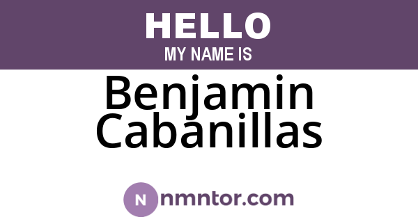 Benjamin Cabanillas