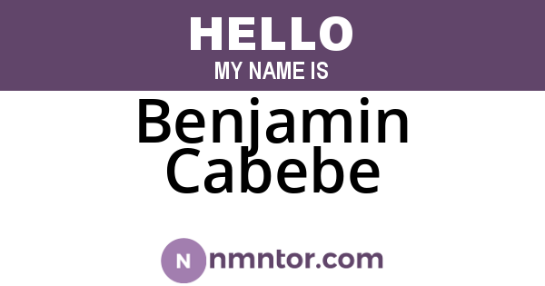 Benjamin Cabebe