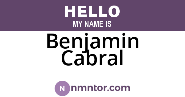 Benjamin Cabral