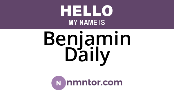 Benjamin Daily