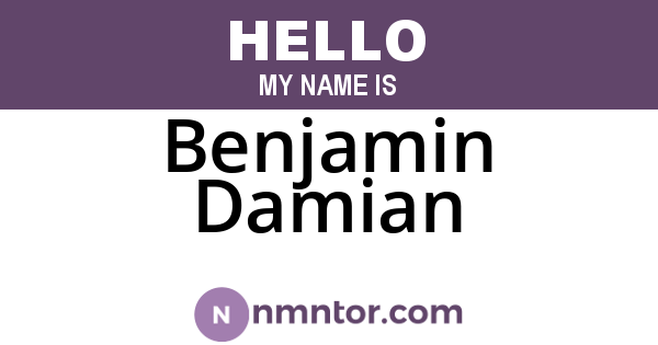 Benjamin Damian