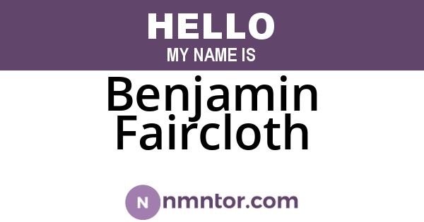 Benjamin Faircloth
