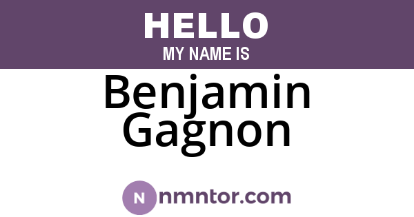 Benjamin Gagnon