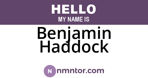 Benjamin Haddock