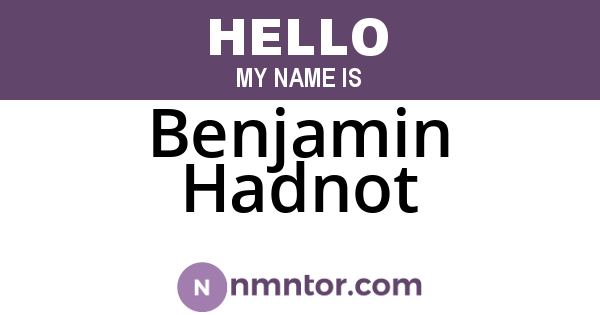 Benjamin Hadnot