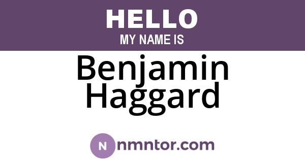 Benjamin Haggard