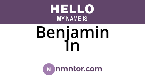 Benjamin In
