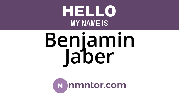 Benjamin Jaber