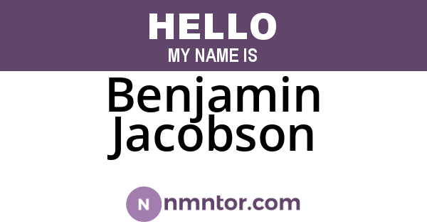 Benjamin Jacobson