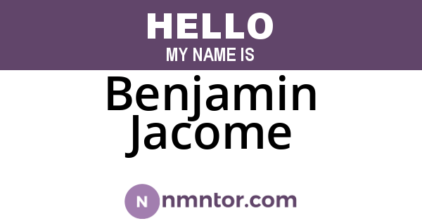 Benjamin Jacome