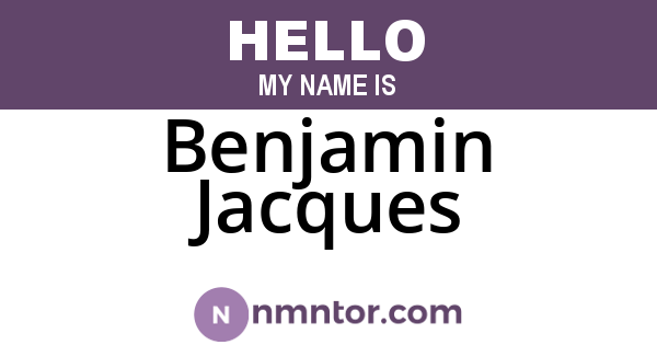 Benjamin Jacques