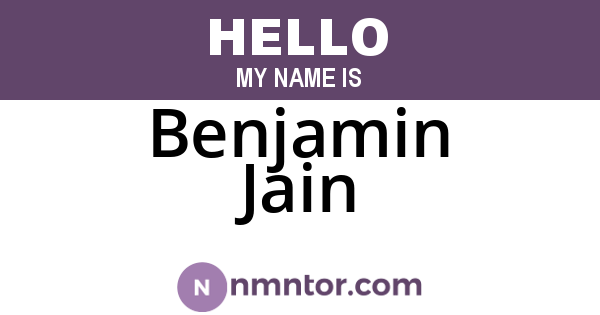 Benjamin Jain