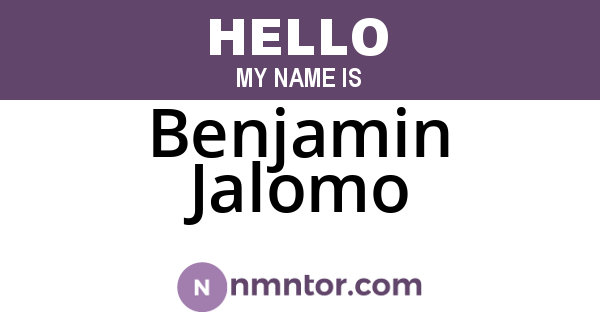 Benjamin Jalomo