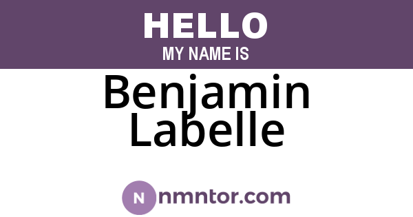 Benjamin Labelle