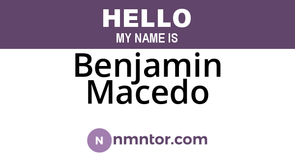Benjamin Macedo