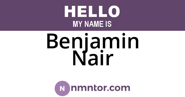 Benjamin Nair