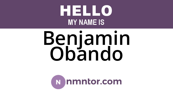 Benjamin Obando