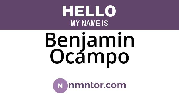 Benjamin Ocampo