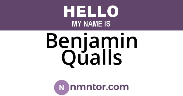 Benjamin Qualls