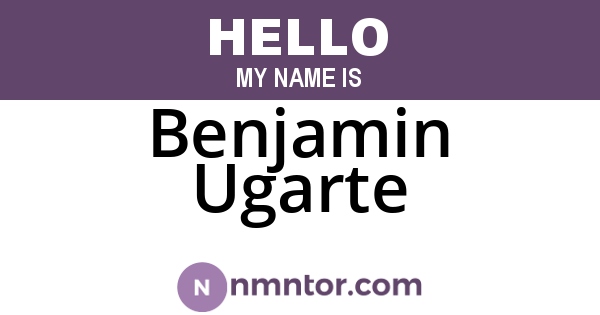 Benjamin Ugarte
