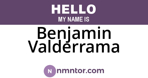 Benjamin Valderrama