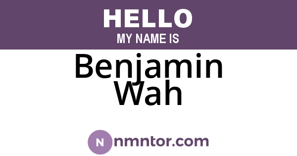Benjamin Wah
