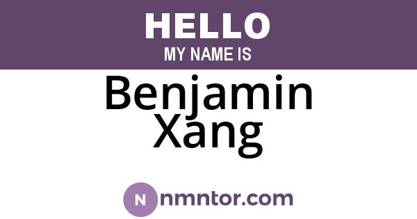 Benjamin Xang