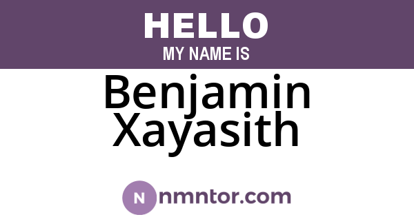 Benjamin Xayasith