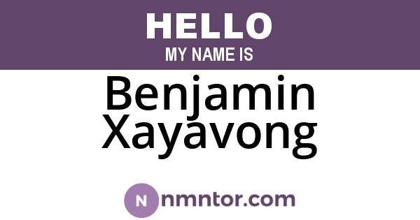 Benjamin Xayavong