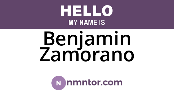 Benjamin Zamorano